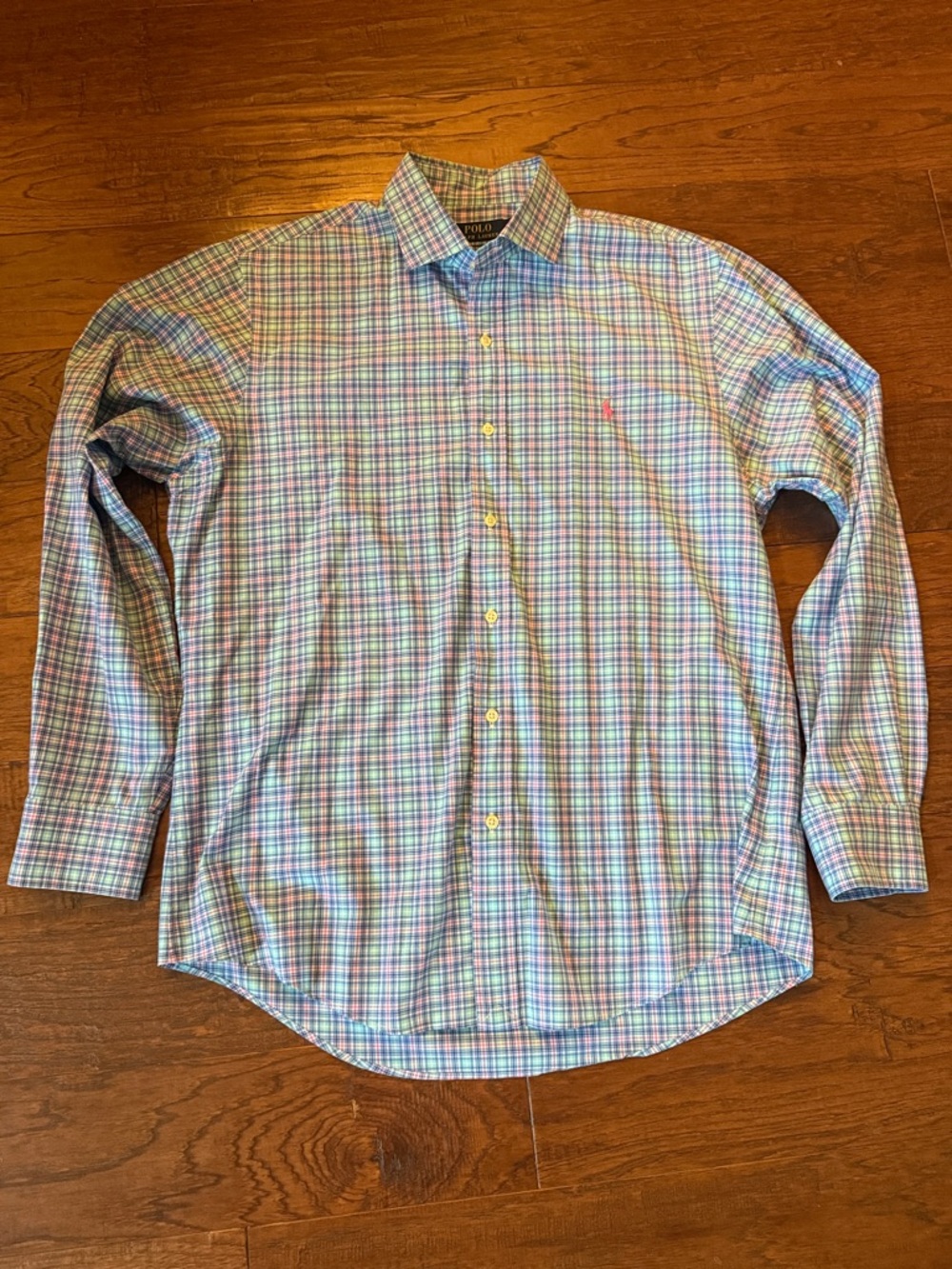 Polo by Ralph Lauren Pastel Plaid Long-Sleeve Button-Up Shirt